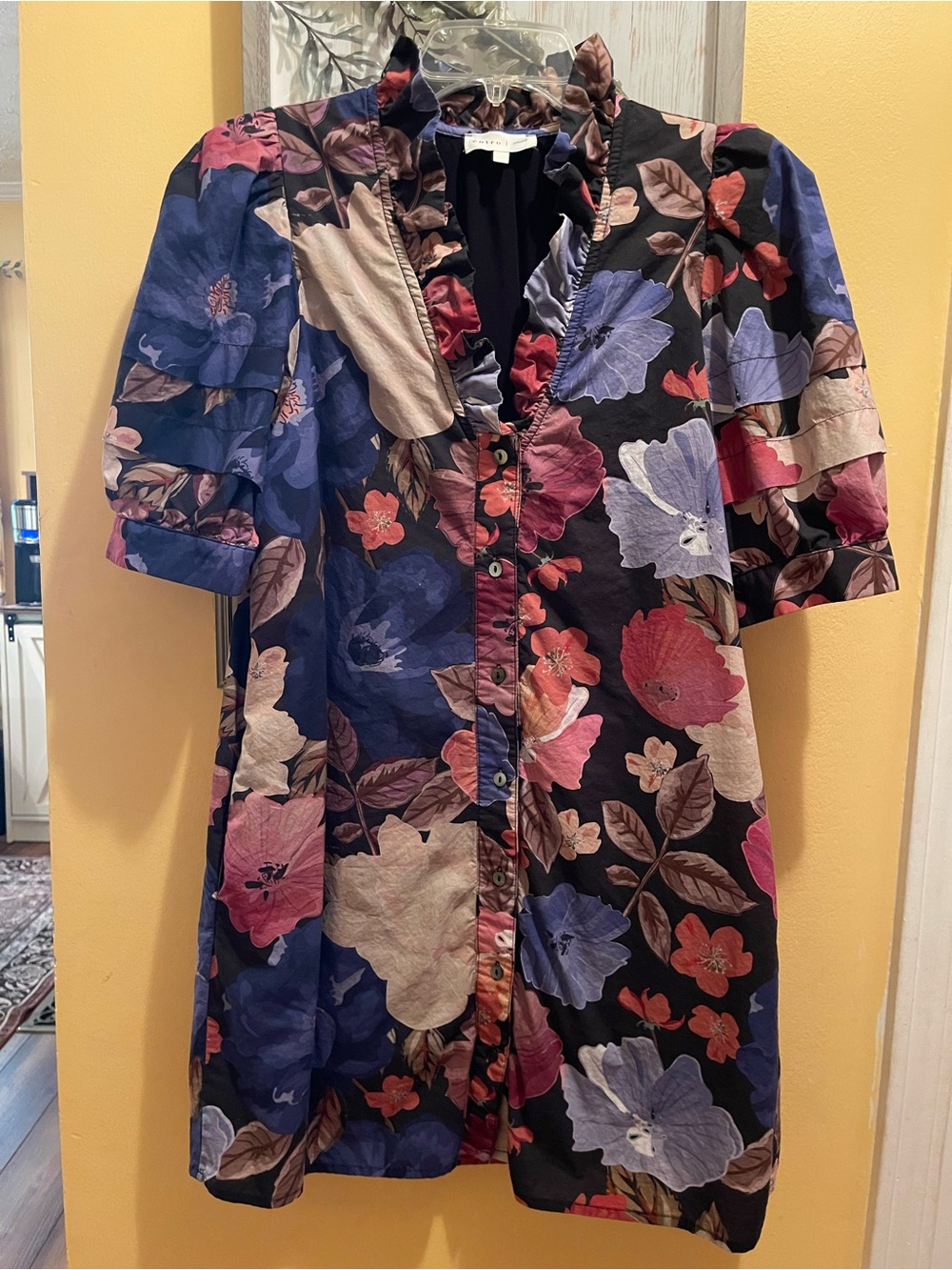 entro Multi-Color Floral Button-Down dress